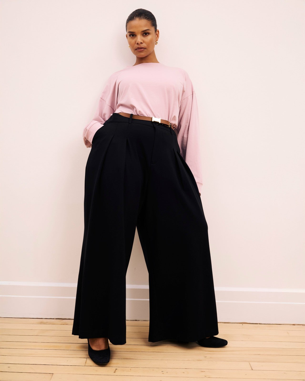 Universal Standard Palais Wide Leg Ponte Pants - Black