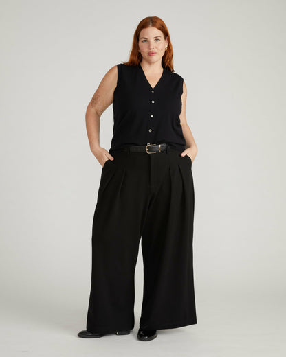 Universal Standard Palais Wide Leg Ponte Pants - Black