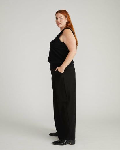 Universal Standard Palais Wide Leg Ponte Pants - Black