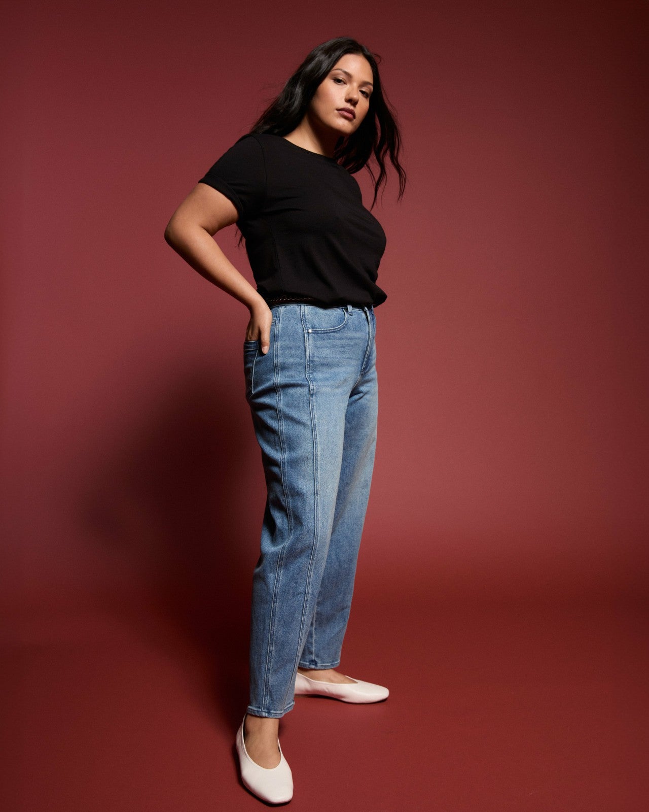 Universal Standard Dakota Twisted Leg Jeans - Montana Blue