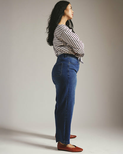 Universal Standard Elastic Waist Weekend Jeans - True Blue