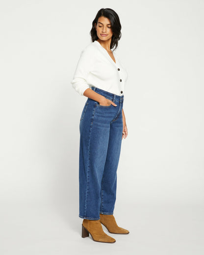Universal Standard Lou High Rise Barrel Leg Jeans - Union City Blue