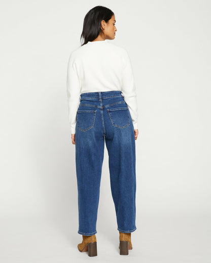 Universal Standard Lou High Rise Barrel Leg Jeans - Union City Blue