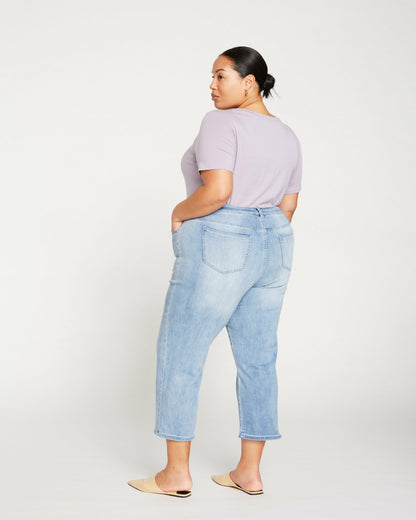 Universal Standard Bae Boyfriend Crop Jeans - Light Blue