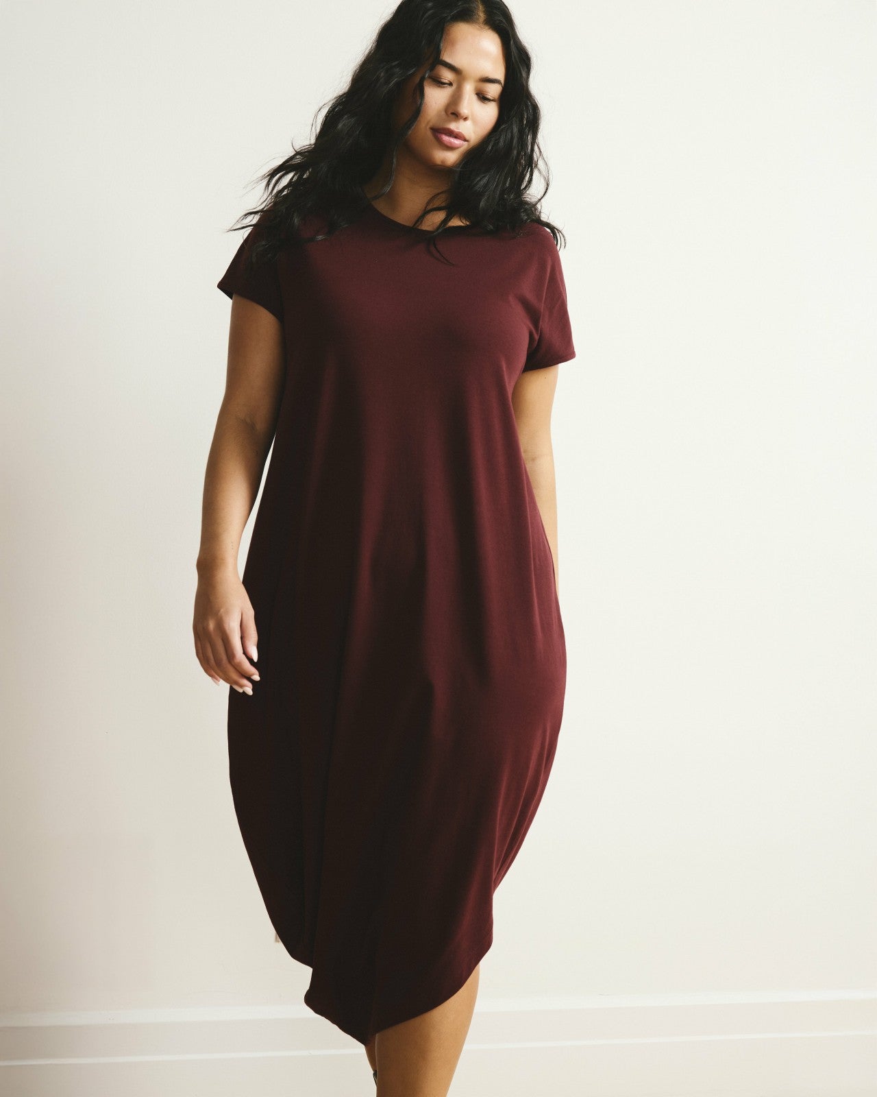 Universal Standard Iconic Geneva Dress - Black Cherry