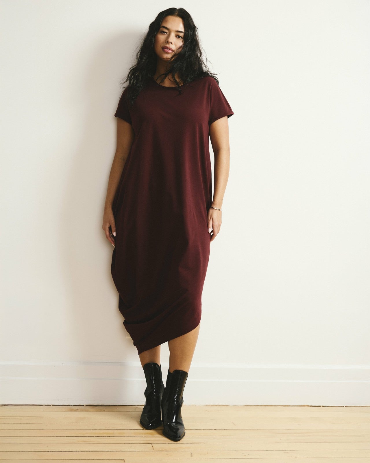 Universal Standard Iconic Geneva Dress - Black Cherry