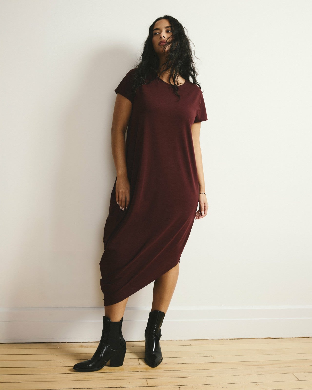 Universal Standard Iconic Geneva Dress - Black Cherry