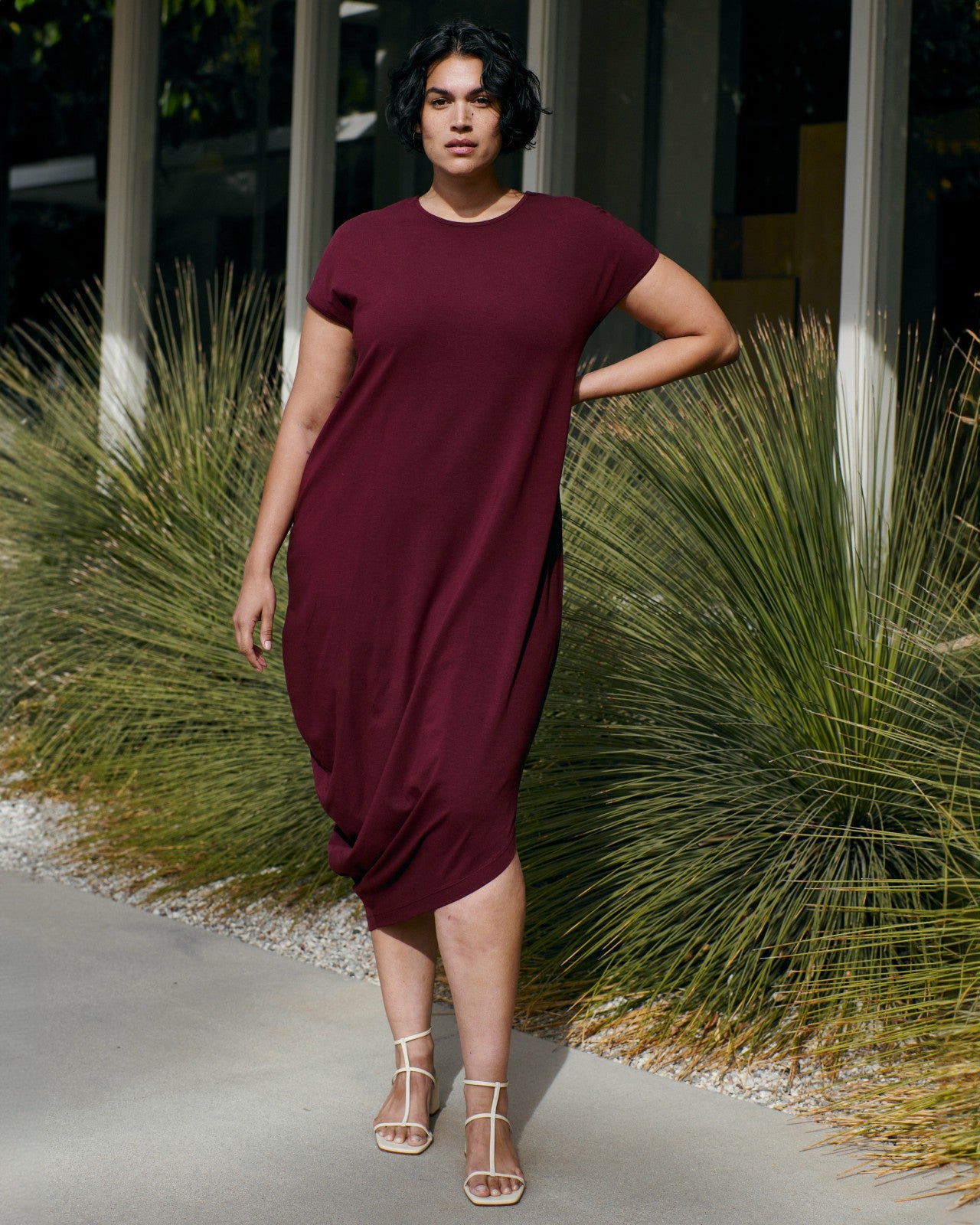 Universal Standard Iconic Geneva Dress - Black Cherry