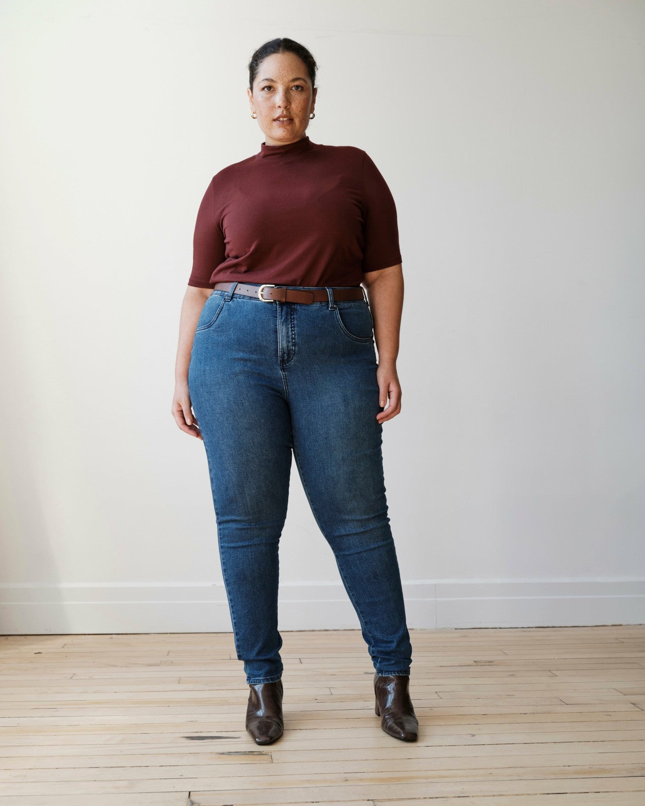 Universal Standard Seine High Rise Skinny Jeans 30 Inch - True Blue