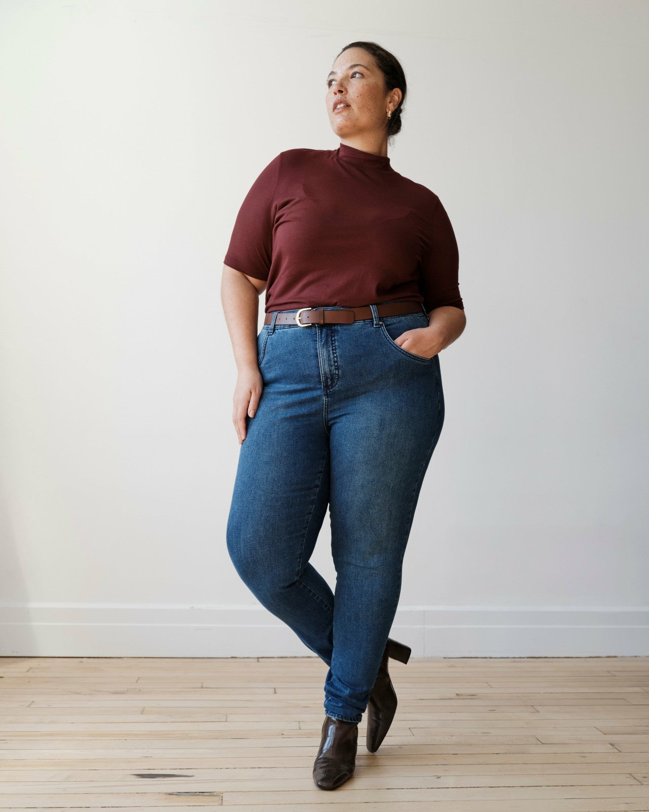 Universal Standard Seine High Rise Skinny Jeans 30 Inch - True Blue