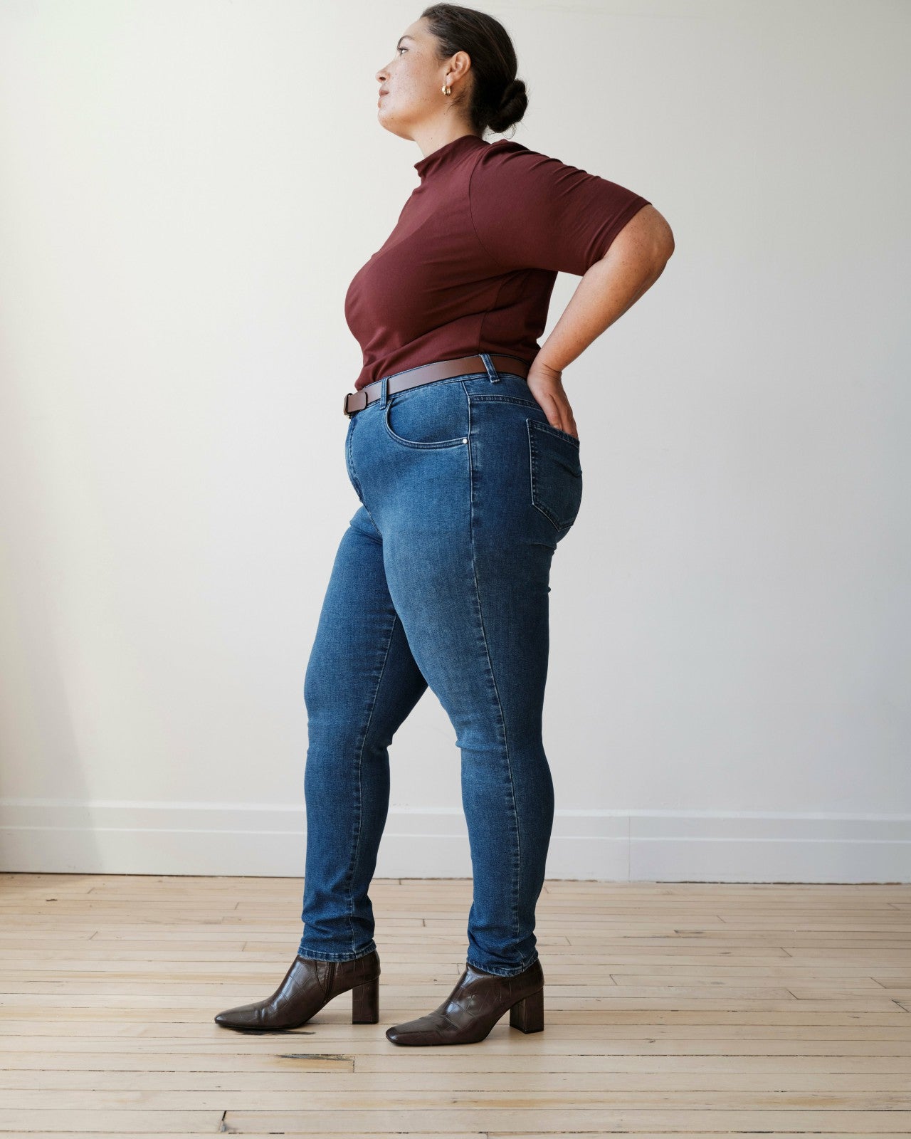 Universal Standard Seine High Rise Skinny Jeans 30 Inch - True Blue