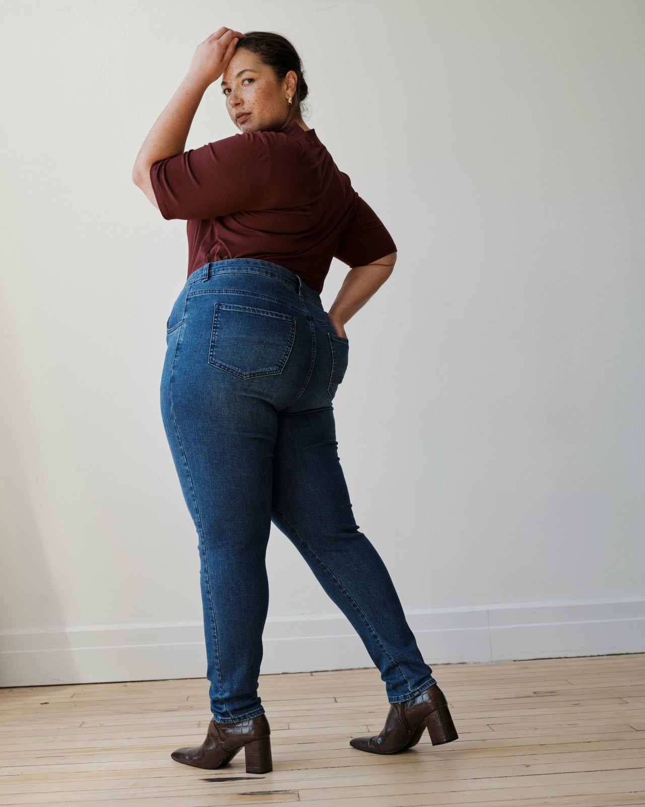 Universal Standard Seine High Rise Skinny Jeans 30 Inch - True Blue