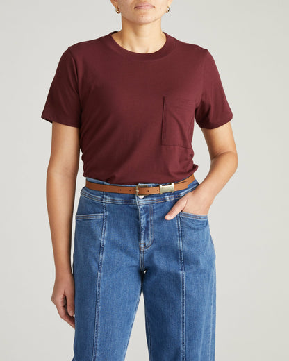 Universal Standard Garcon Tee - Black Cherry