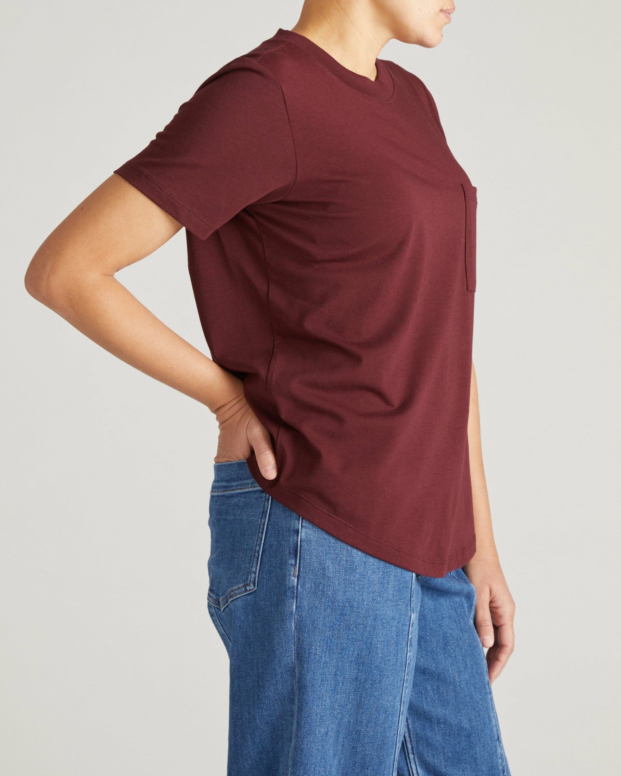 Universal Standard Garcon Tee - Black Cherry