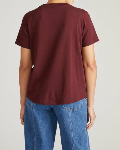 Universal Standard Garcon Tee - Black Cherry