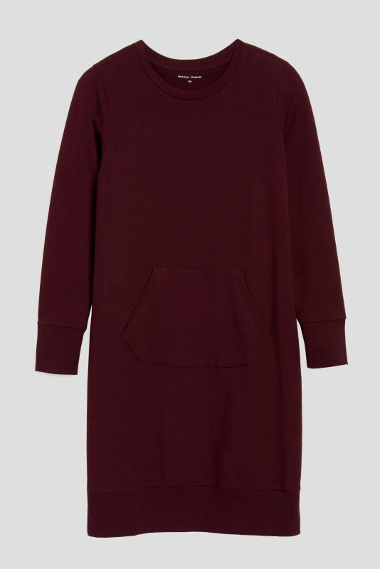 Universal Standard Bree Sweatshirt Dress - Black Cherry