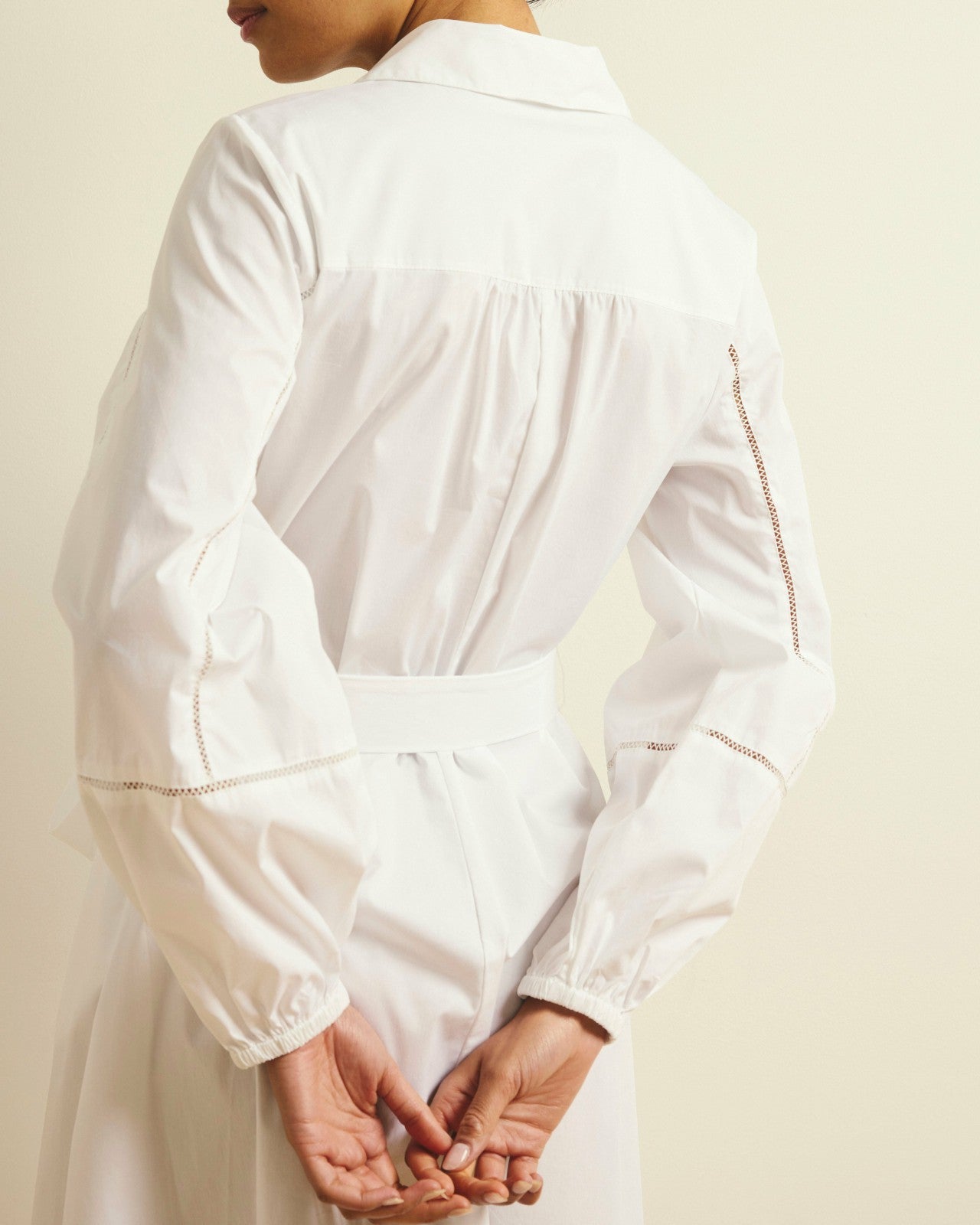 Universal Standard Claire Stretch Poplin Shirtdress - White