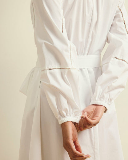 Universal Standard Claire Stretch Poplin Shirtdress - White