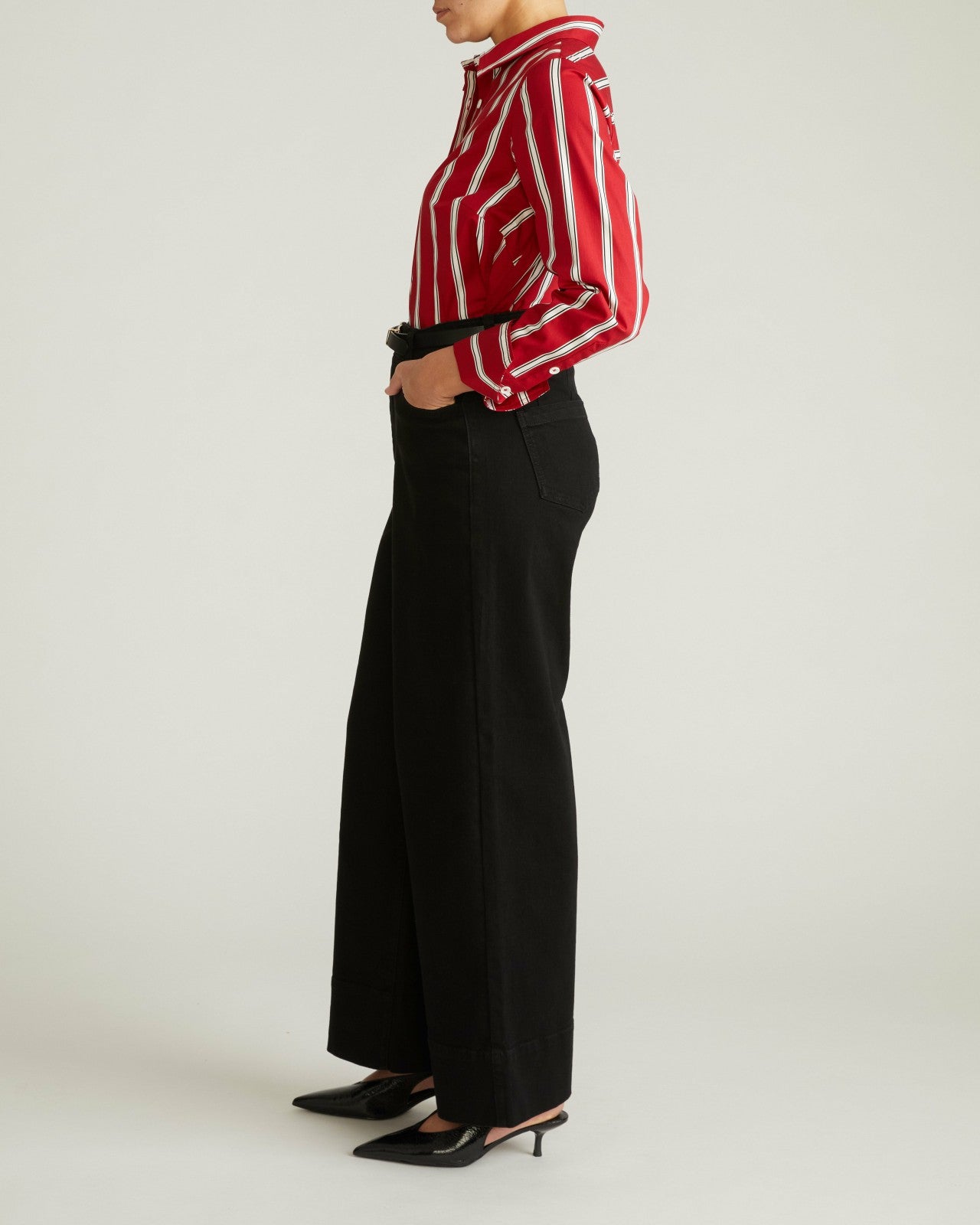 Universal Standard Carrie High Rise Wide Leg Jeans - Jet Black