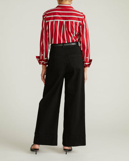 Universal Standard Carrie High Rise Wide Leg Jeans - Jet Black