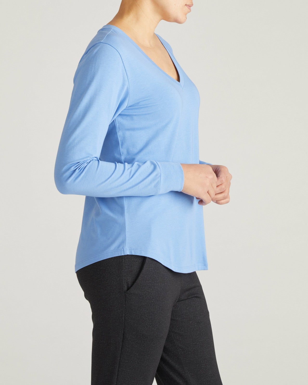 Universal Standard Long Sleeve V Rex - Seaside Blue