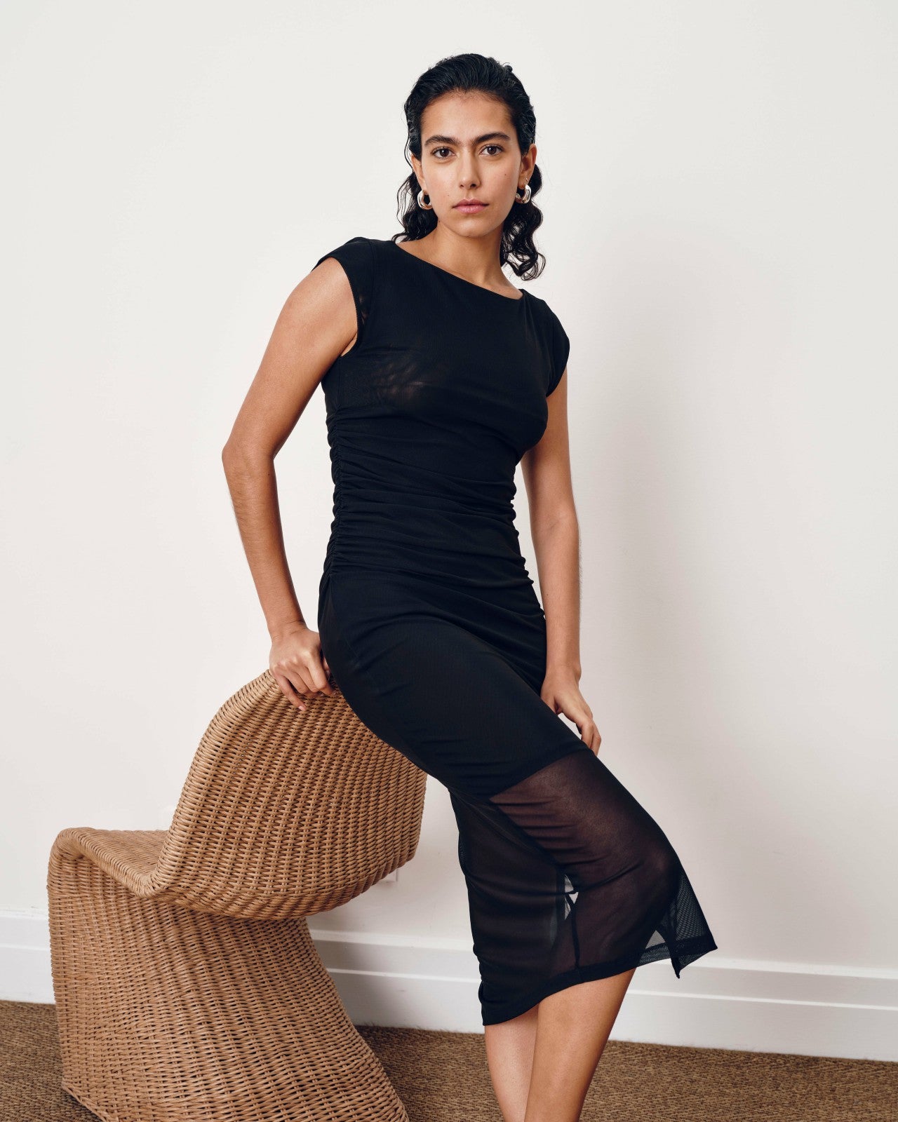 Universal Standard Oasis Mesh Dress - Black