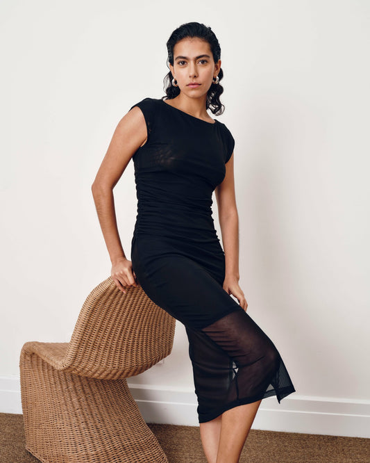 Universal Standard Oasis Mesh Dress - Black