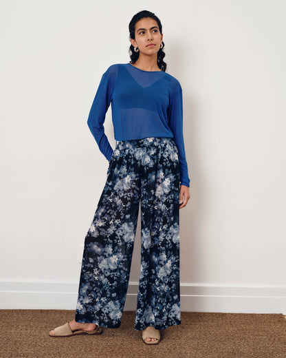 Universal Standard Thames Mesh Pants - Tumbling Bouquet Print