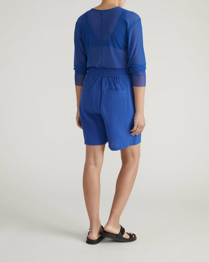 Universal Standard Luxe Cotton Gauze Beach Short - Ultramarine
