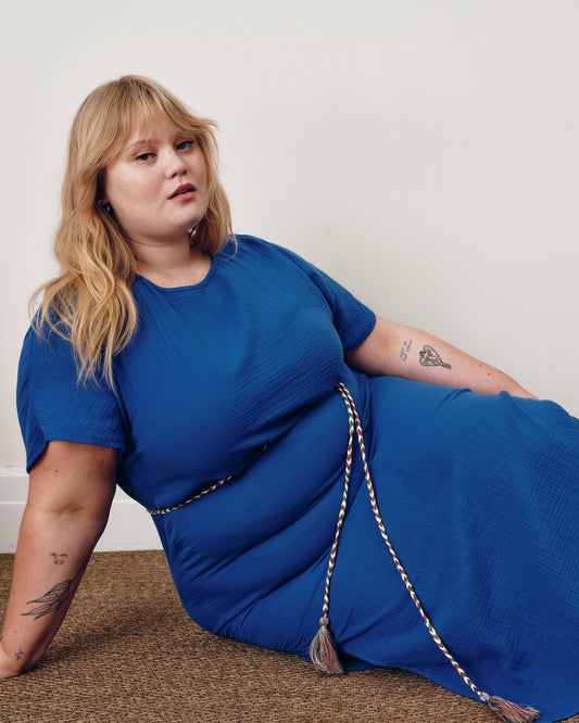Universal Standard Luxe Cotton Gauze Beach Dress - Ultramarine