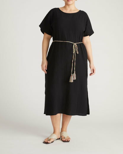 Universal Standard Luxe Cotton Gauze Beach Dress - Black
