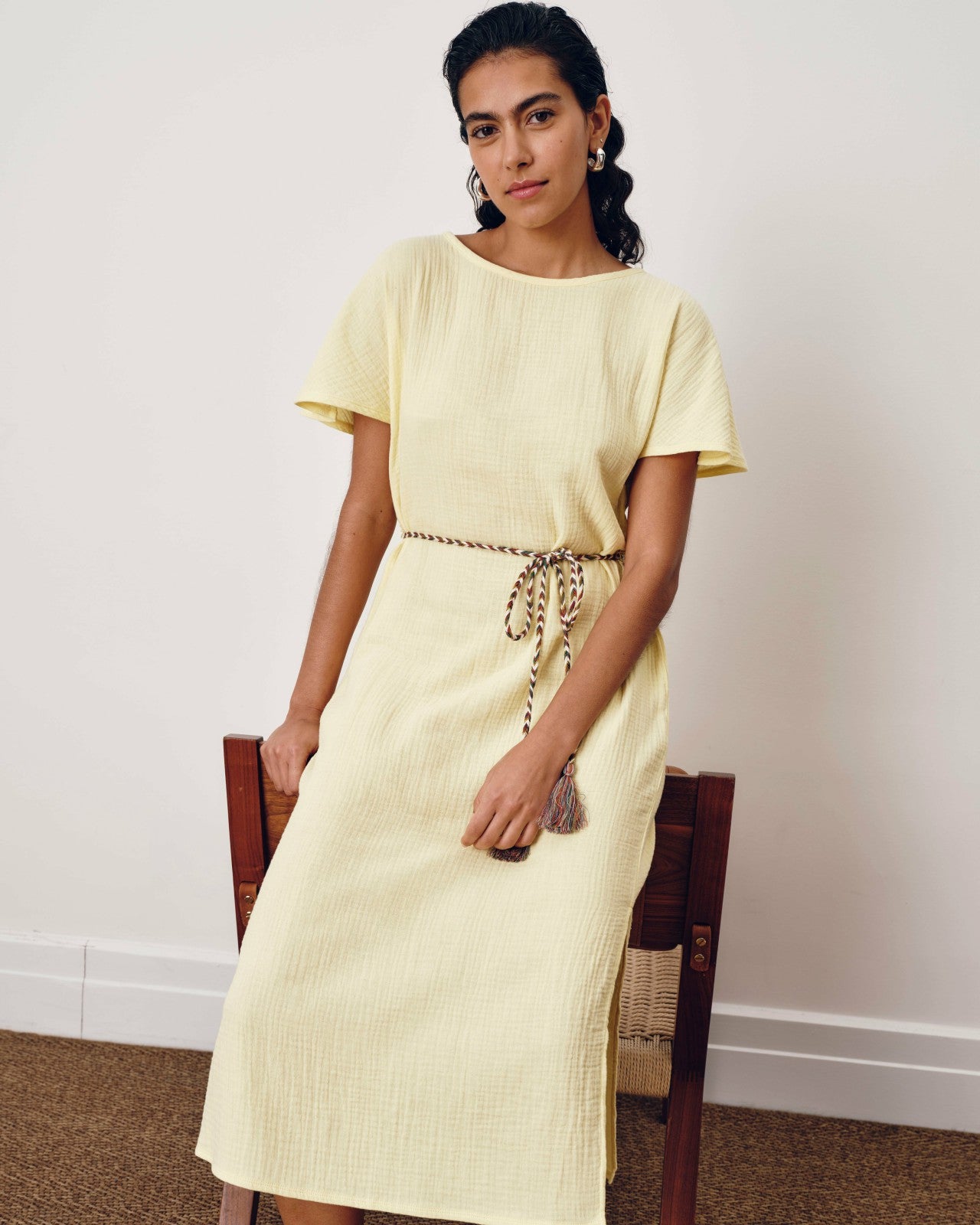 Universal Standard Luxe Cotton Gauze Beach Dress - Pale Daffodil