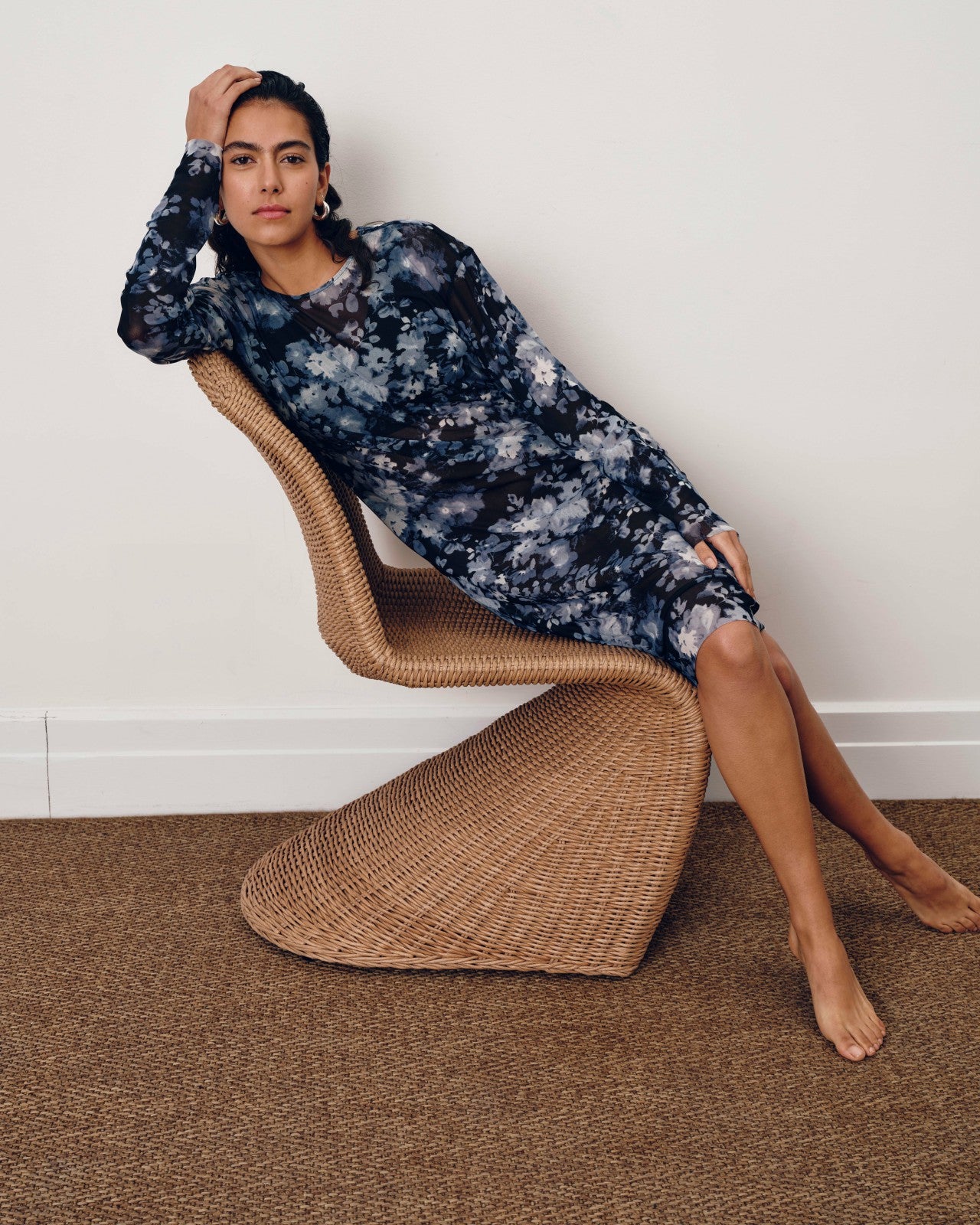 Universal Standard Thames Fog Dress - Tumbling Bouquet Print
