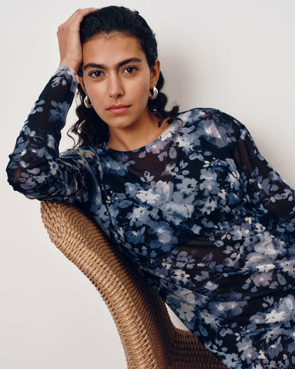 Universal Standard Thames Fog Dress - Tumbling Bouquet Print