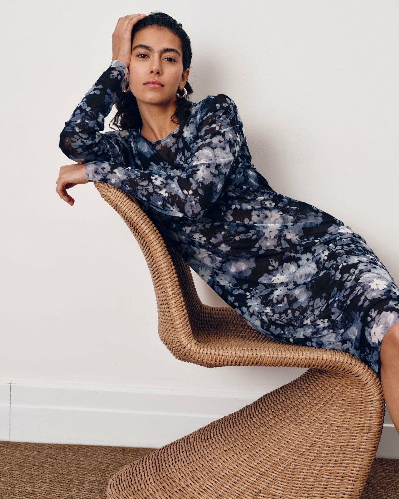 Universal Standard Thames Fog Dress - Tumbling Bouquet Print