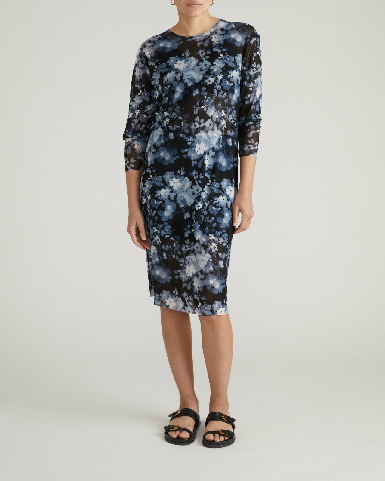 Universal Standard Thames Fog Dress - Tumbling Bouquet Print