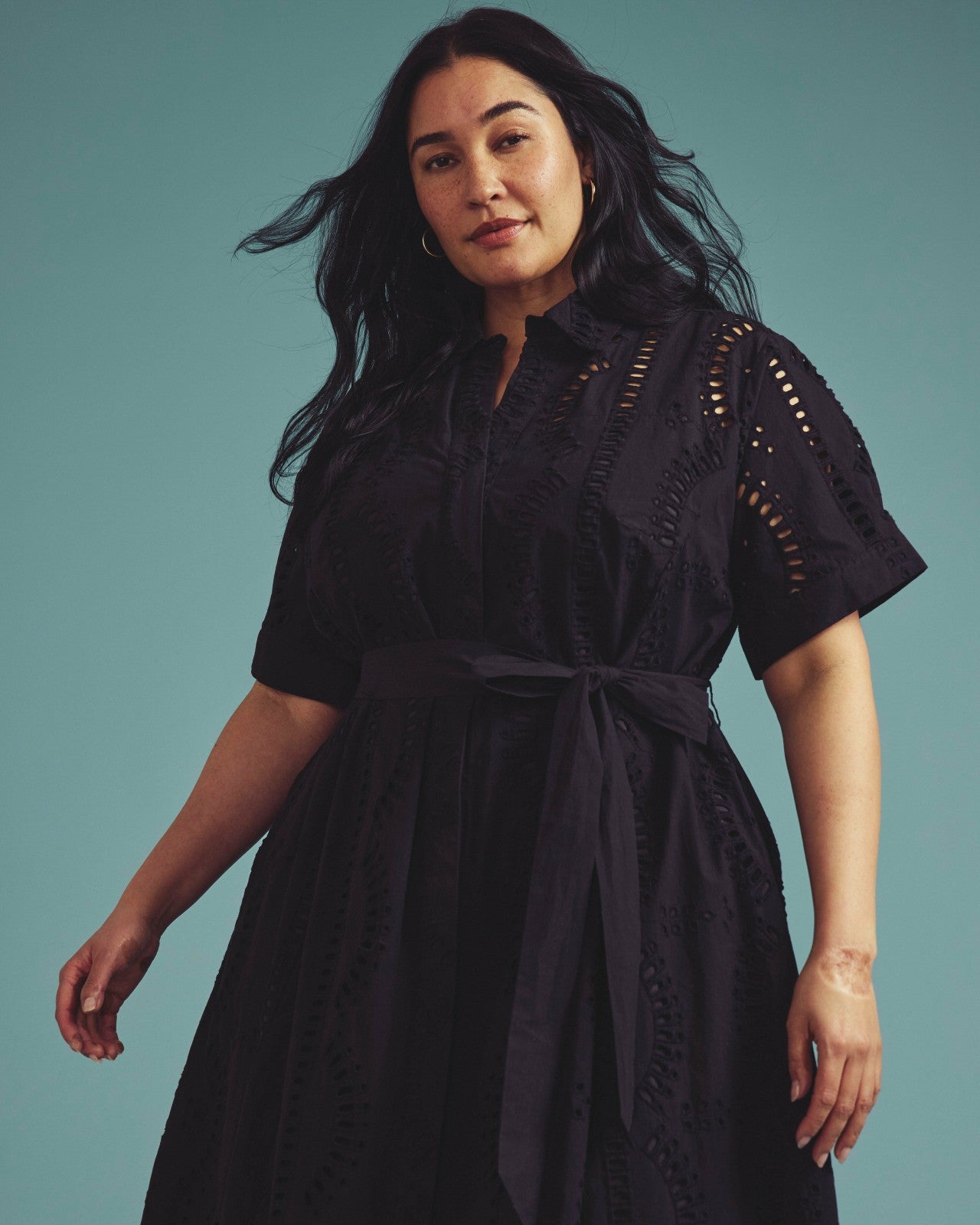 Universal Standard Tina Cotton Poplin Shirtdress - Black