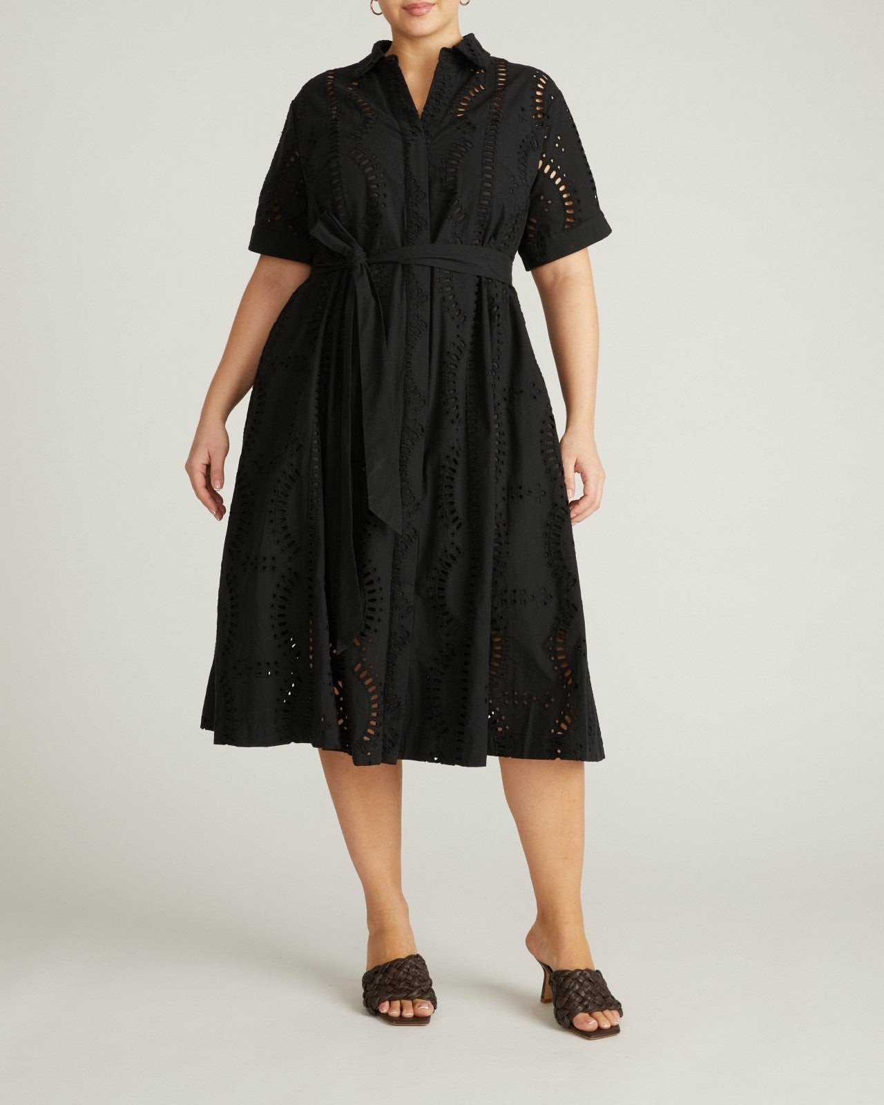 Universal Standard Tina Cotton Poplin Shirtdress - Black