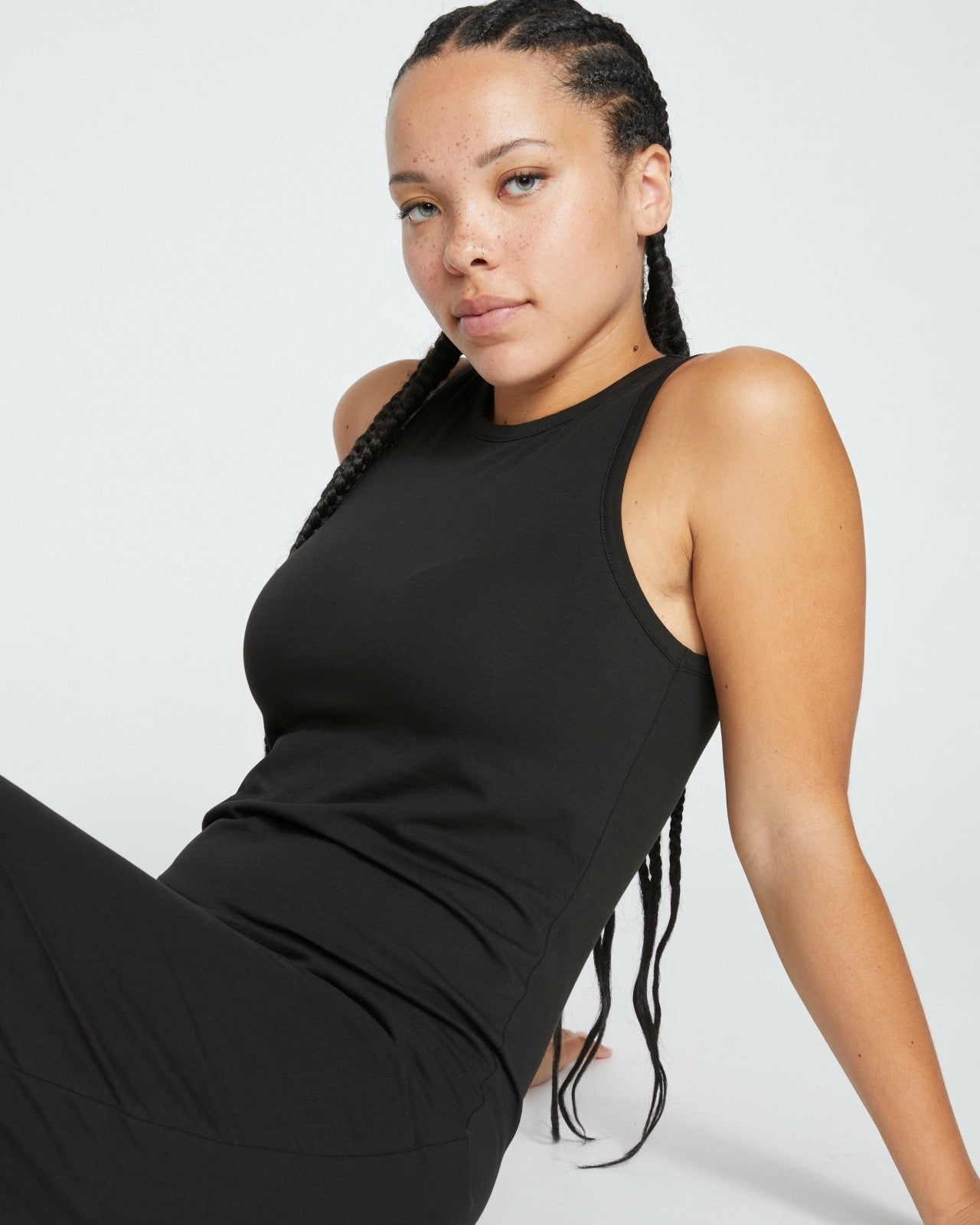 Universal Standard Cai High Neck Tank Dress - Black