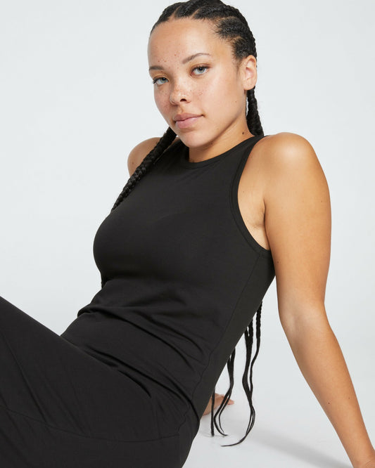 Universal Standard Cai High Neck Tank Dress - Black