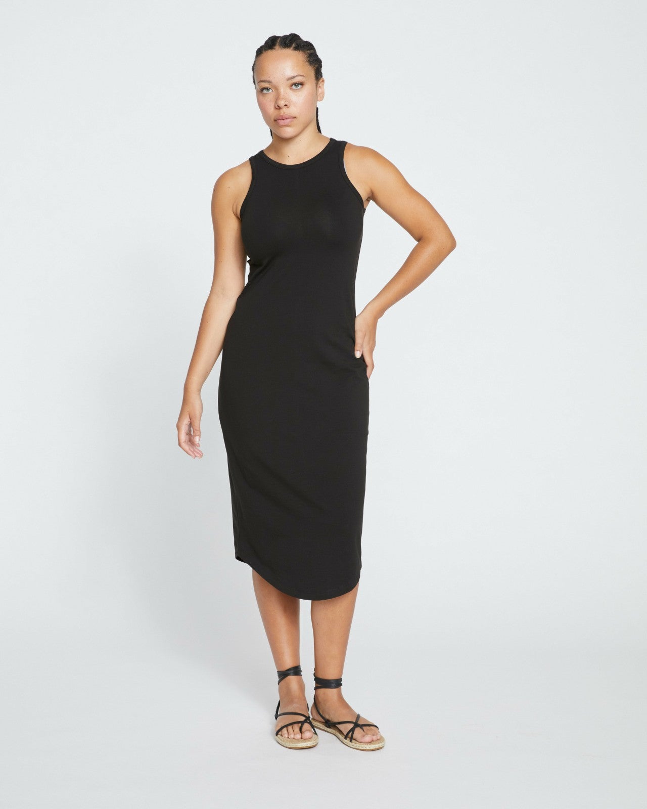Universal Standard Cai High Neck Tank Dress - Black
