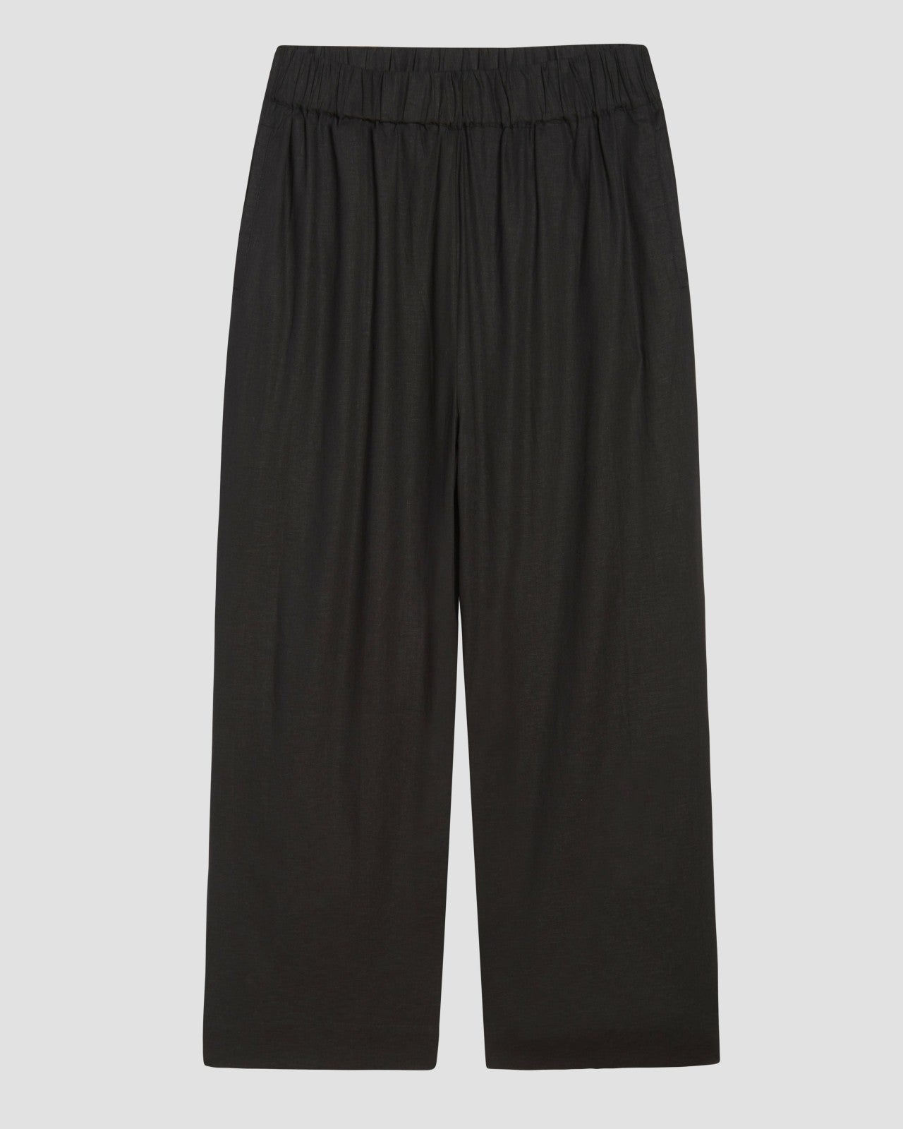 Universal Standard Iris Linen Blend Easy Pull-On Pants - Black
