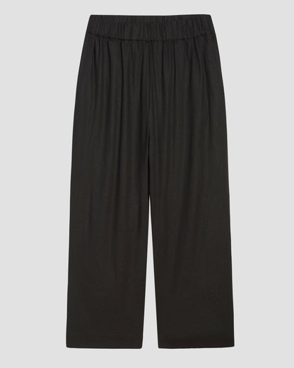 Universal Standard Iris Linen Blend Easy Pull-On Pants - Black