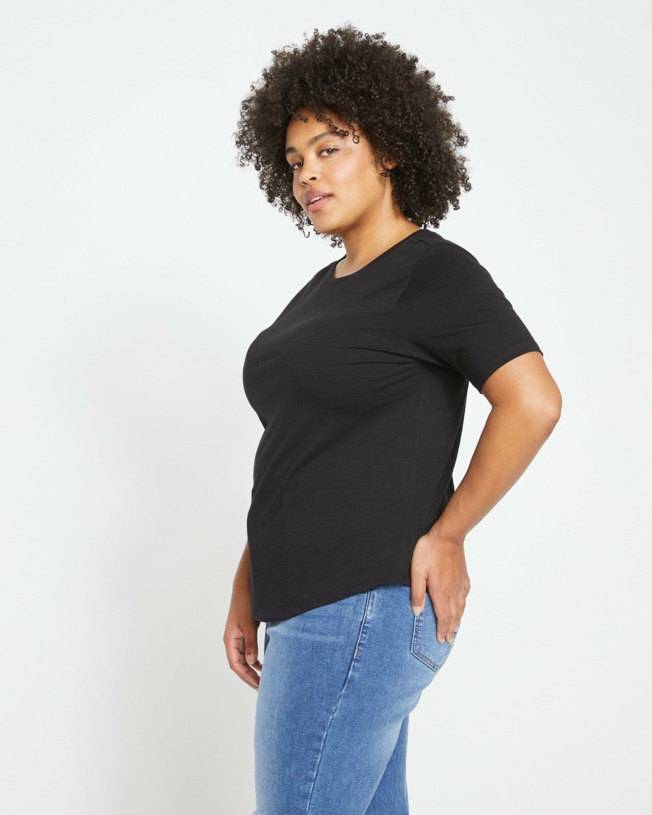Universal Standard Light-As-Air Tee Rex - Black