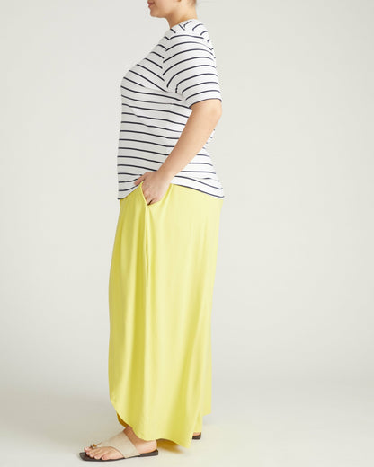Universal Standard Classic Ribbed Tee - Nautical Navy Stripe