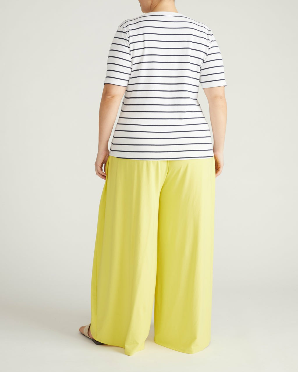 Universal Standard Classic Ribbed Tee - Nautical Navy Stripe