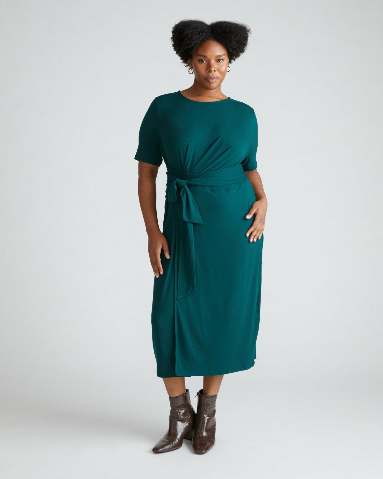 Universal Standard Delilah Liquid Jersey Dress - Forest Green