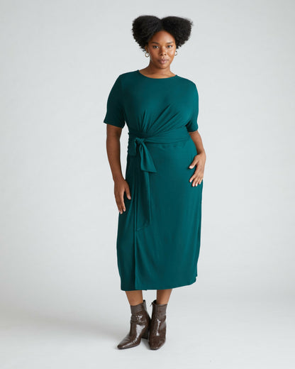 Universal Standard Delilah Liquid Jersey Dress - Forest Green