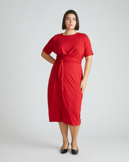 Universal Standard Delilah Liquid Jersey Dress - New York Red