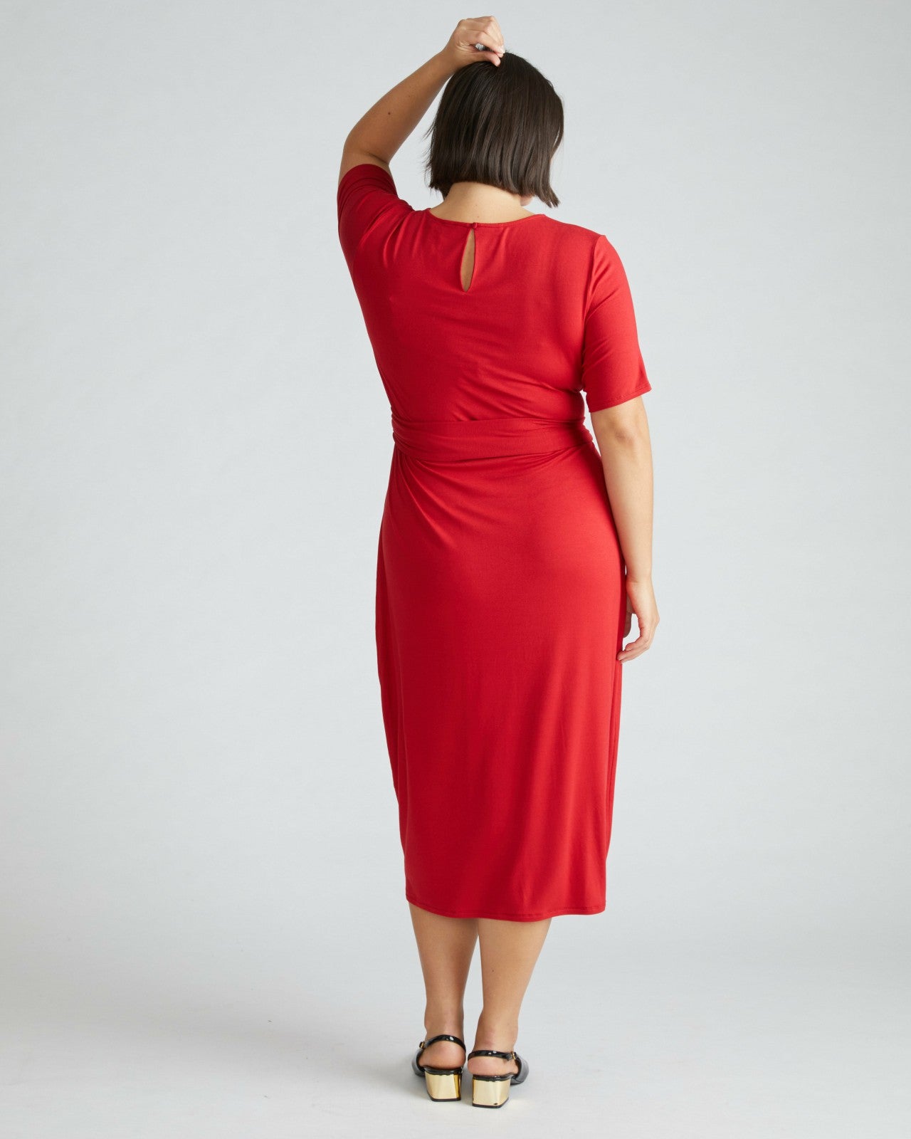 Universal Standard Delilah Liquid Jersey Dress - New York Red